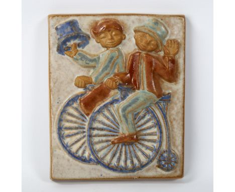MARIANNE STARCK for MICHAEL ANDERSON & SONS, a Danish ceramic wall tile, makers marks and initials, nr 6072, 19 x 16cmGood co