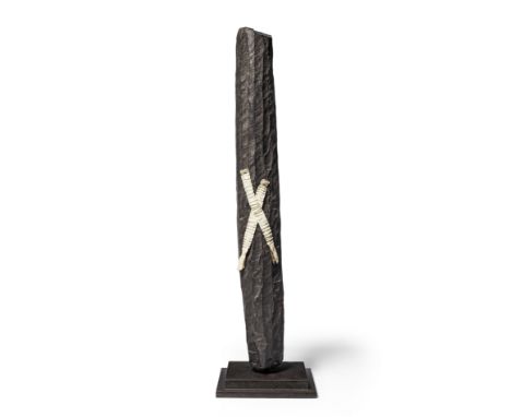 ANDRÉ BRETON (1896-1966)Minuit juste carved wood and garter belt84.6cm (33 5/16in). highExecuted in 1959Footnotes:ProvenanceA