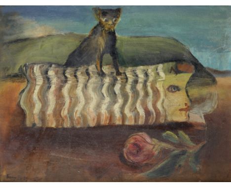 EMMY BRIDGWATER (1906-1999)The kill signed 'Emmy Bridgwater' (lower left)oil on board35.6 x 45.7cm (14 x 18in).Painted in 194