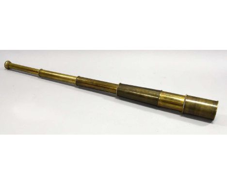 Ross (London) Four Drawer Telescope No.1021, 1 3/4" objective lens, overall length 32 1/2", 33cm