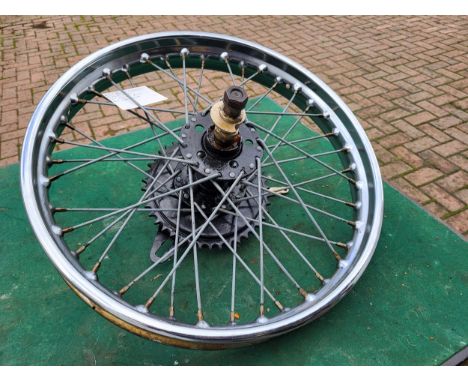 AMC 19" Rear Wheel, with brake, Jones rim. (1 item)