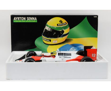 Minichamps, Ayrton Senna Racing Car Collection, scale 1:12 McLaren MP4-4, 1988, boxed. (1 item)