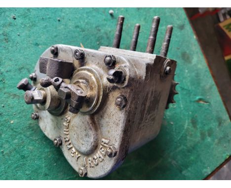 A 1920s Sturmey Archer CS Four Stud Gearbox, 2 speed. We are informed by our vendor this was overhauled prior to storage. (1 