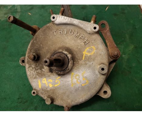 Triumph Model P Crankcase, flywheel, conrods. (1 item)