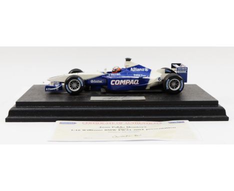Diecast Legends, Juan Pablo Montoya, Williams BMW FW23, 2001, limited edition of 500, scale 1:18, signed, CoA, no box or case