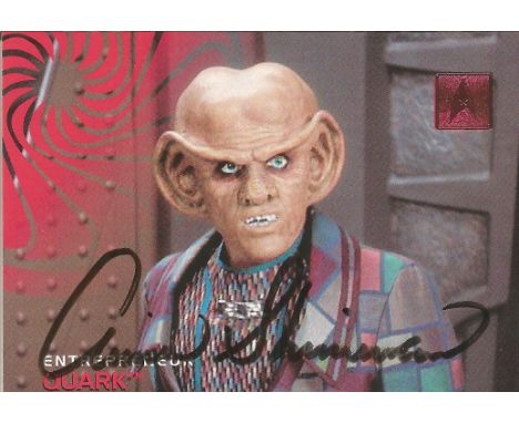 Star Gate. Armin Shimerman Quark Handsigned Offical Star Gate Card. Card No 177. Good Condition, Well Sought After. Good cond
