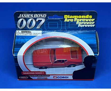 James Bond 007 Corgi The Ultimate Collection Mustang Mach I die cast model from Diamonds are Forever in original box. Good co