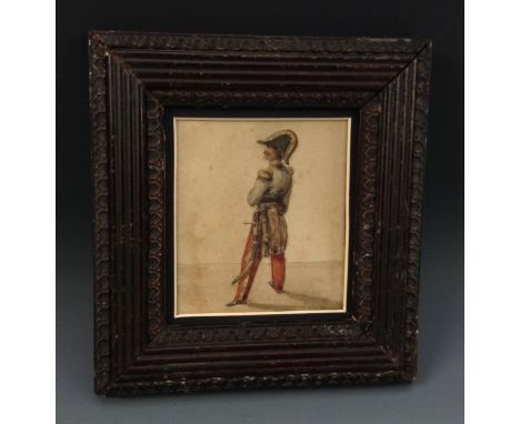 Continental School (19th century)
Study of an Army Officer
watercolour, 10.5cm x 9cm