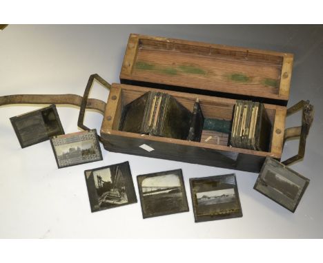 Magic Lantern Slides - Nazi Period Germany - various photographic, annotated in hand manuscript, A German Demonstration, Muni