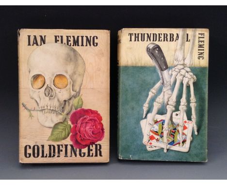 James Bond - Fleming (Ian), Goldfinger, first edition, Jonathan Cape, London 1959, hb, dj, 318pp, 12mo; another, Thunderball,