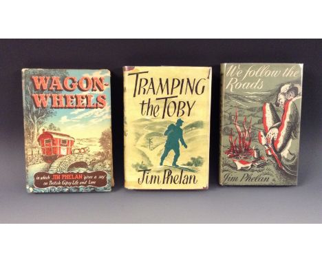 Phelan (Jim), We Follow the Roads, first edition, Phoenix House, London 1949, 220pp, hb, dj; Phelan (Jim), Wagon-Wheels, Illu
