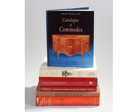 Six hardback books to include Ralph Edwards - The Shorter Dictionary of English Furniture, Paul Mitchell & Lynn Roberts - A H
