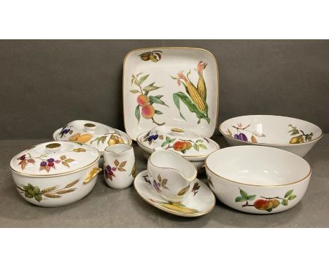 A selection of Royal Worcester Evesham pattern china