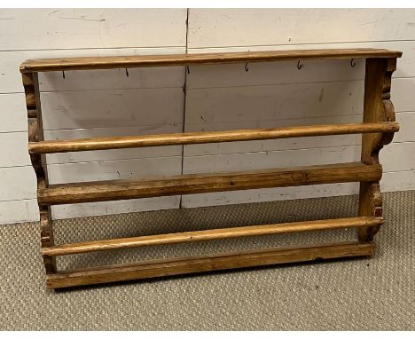 A pine wall hanging rack shelf (100cm x 65cm)