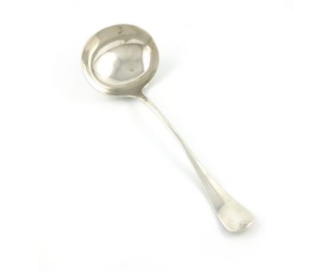 A silver Hanoverian Rat-tail soup ladle, by W R Humphreys &amp; Co, Sheffield 1927, oval bowl, plain terminal, approx. weight