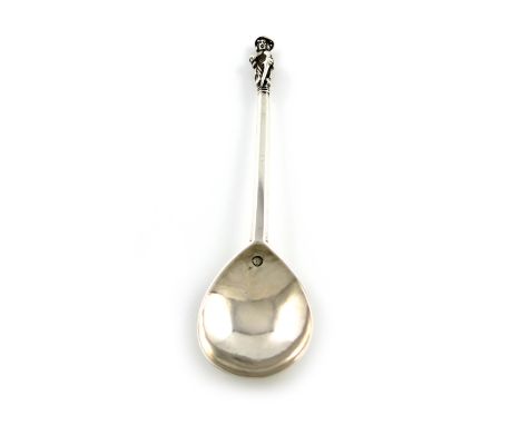 A Henry VIII silver Apostle spoon, St. Paul, maker's mark of a device, unascribed, London 1535, fig-shaped bowl, tapering fac