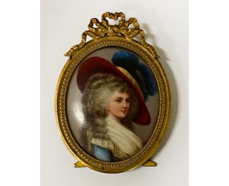 EARLY ANTIQUE MINIATURE PORTRAIT 