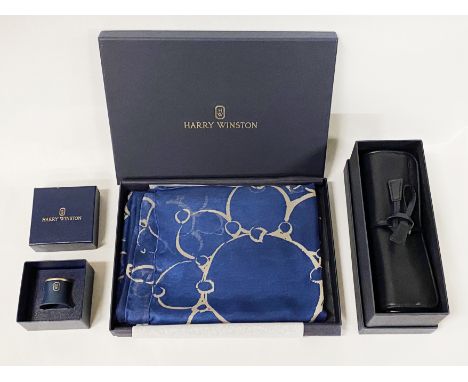 HARRY WINSTON SCARF, JEWELLERY WRAPS &amp; JEWELLERY LOUPE - ALL BOXED