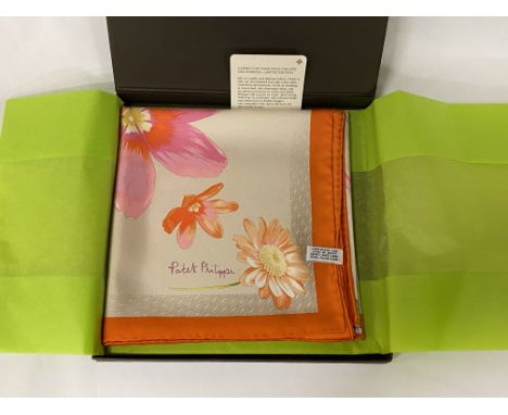 ORANGE PATTERN PATEK PHILLIPE SCARF - BOXED
