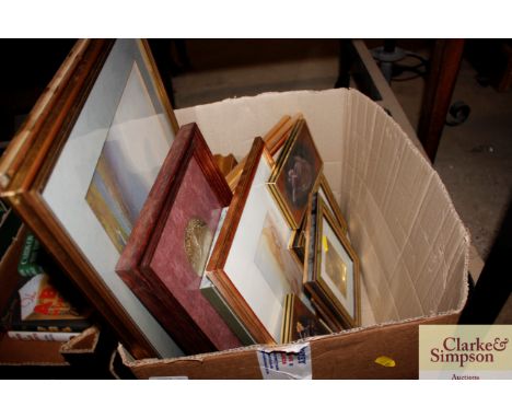 A collection of various watercolours, prints, framed and glazed plaques etc.