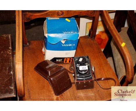 A Yashica mat camera with box and instructions 