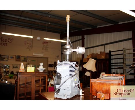 An unusual novelty table lamp made from a small engine