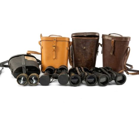 THE MILITARY / NAVAL / MARITIME CLUB HOUSE: GROUP OF VARIOUS BINOCULARS comprising two WWII Barr & Stroud CF41 British Naval 