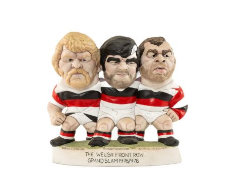 THE RUGBY UNION CLUB HOUSE: GROGG CARICATURE (WORLD OF GROGGS) LIMITED EDITION (6/30) MODEL OF GRAHAM PRICE, BOBBY WINDSOR & 