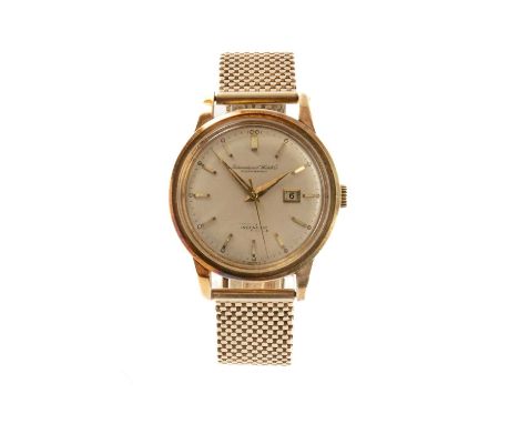 THE WRISTWATCH CLUB HOUSE: IWC GOLD PLATED GENTS 'INGENIEUR' presumed ref. 666, champagne dial with faceted baton hours, cale