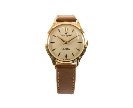 THE WRISTWATCH CLUB HOUSE: SMITHS IMPERIAL GENT'S WATCH cream coloured dial with pointed hour markers, centre seconds, 34mm c