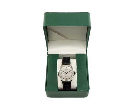 THE WRISTWATCH CLUB HOUSE: ZENITH 'ELITE H W' GENT'S IN STAINLESS STEEL date aperture at 3 o'clock, subsidiary seconds dial, 