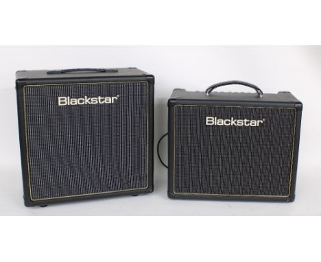 Blackstar Amplification HT5 guitar amplifier, with foot switch; together with matching HT-112 1 x 12 extension speaker cabine