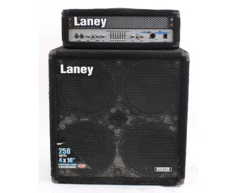 Laney RB9 bass guitar amplifier head; together with an RB410 speaker cabinet