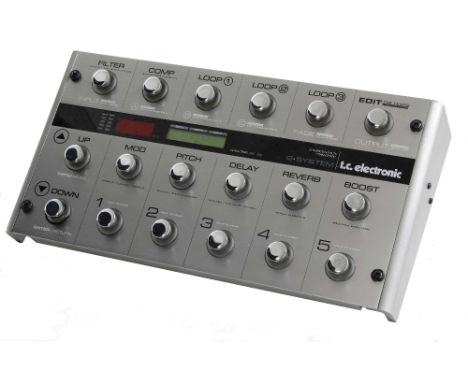 T.C. Electronic G System Integrated Effects+ Management guitar pedal ('down' switch ring damaged and '5' switch loose)
