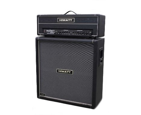 Hiwatt G200RHD guitar amplifier head; together with an M412 4 x 12 speaker cabinet 