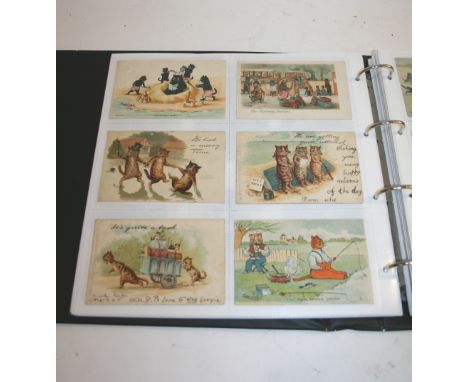 LARGE POSTCARD ALBUM - LOUIS WAIN a large album of approx 400 postcards, including a large number of Cat related cards. Inclu