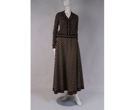 A 1960'S 'LANVIN' SKIRT & CARDIGAN, MISS DIOR SILK SKIRT An unworn 'Lanvin Boutique Paris' skirt and cardigan with attached l
