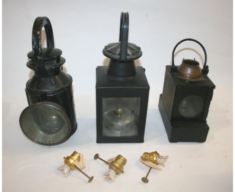 RAILWAY LAMPS 3 various lamps including a LMS Rippingilles Lamp, a Welch Patent SR Lamp, and 1 other lamp. (3)