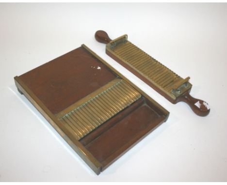 MAHOGANY & BRASS PILL MAKING BOARD & ROLLER a mahogany board with brass fittings, with numbers up to 24. Also with a pill rol