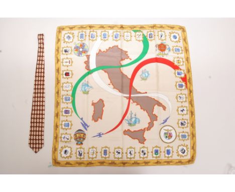 A PUCCI SCARF AND SILK TIE