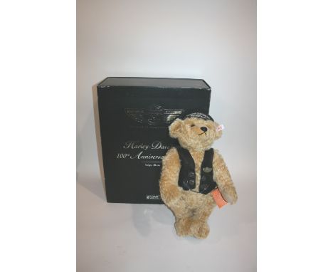 STEIFF HARLEY-DAVIDSON ANNIVERSARY TEDDY BEAR - LIMITED EDITION produced in 2003 to mark 100 years of Harley-Davidson, number