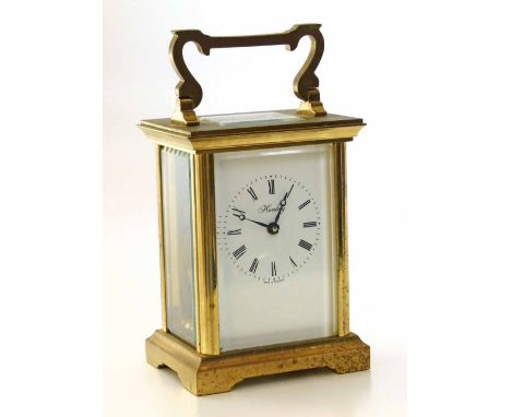 Carriage clock, single train movement signed "Henley" Unfortunately we are not doing condition reports on this sale.