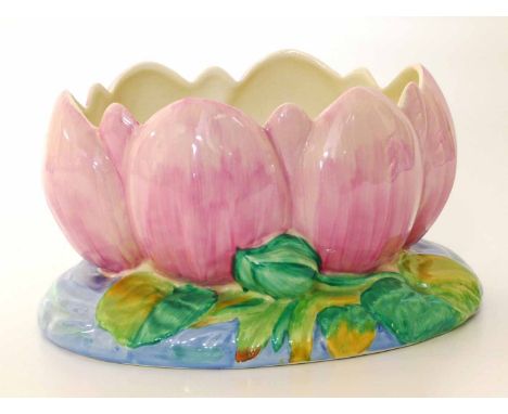 Clarice Cliff Lily pad bowl Unfortunately we are not doing condition reports on this sale.