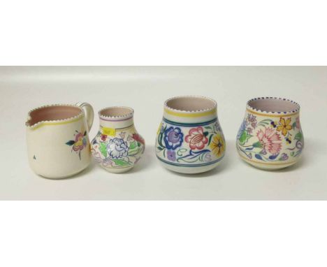 Four pieces of Poole pottery Unfortunately we are not doing condition reports on this sale.