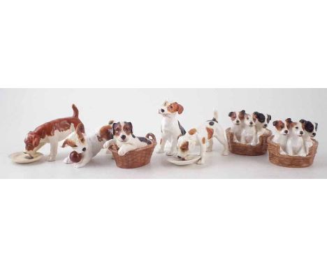 Six Royal Doulton Character dogs, together with a similar Beswick model, (7)     Condition report: restoration and damage to 