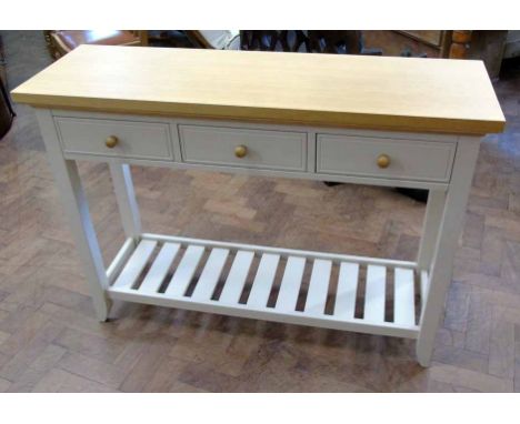 Laura Ashley "Oakham" console table with 3 drawers Unfortunately we are not doing condition reports on this sale.
