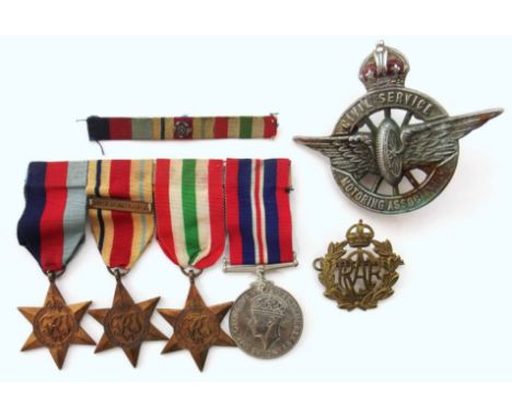 WW2 group of four medals awarded to Eric Usher to include Italy & Africa Star with North Africa 1942-43 clasp and Civil Servi