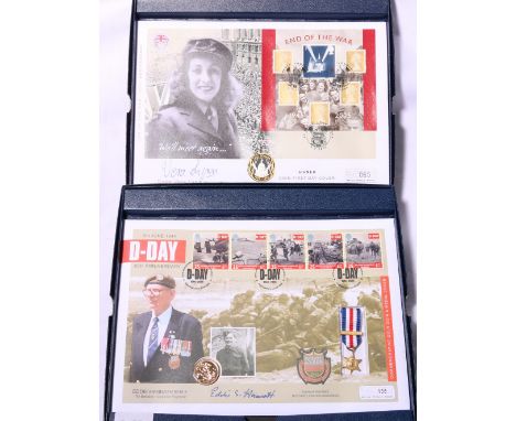 Westminster Eddie Hannath MBE gold coin cover with United Kingdom Elizabeth II gold sovereign 2004 and replica France and Ger