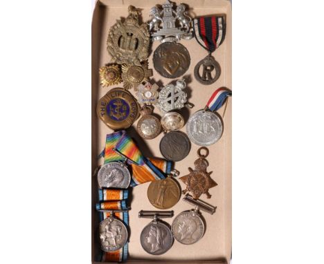 Egypt medal 1882 (R. Kennedy Qr Mr HMS Inconstant); WWI pair (121275 Spr RS Kennedy RE); WWI war medal (238317 Spr G Calder R