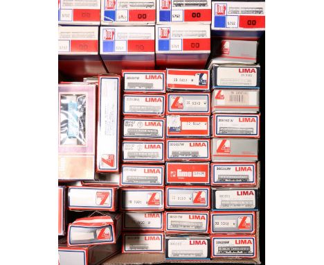 Fifty-one Lima Models and Jouef OO gauge model railway coaches, rolling stock, wagons etc., each boxed.